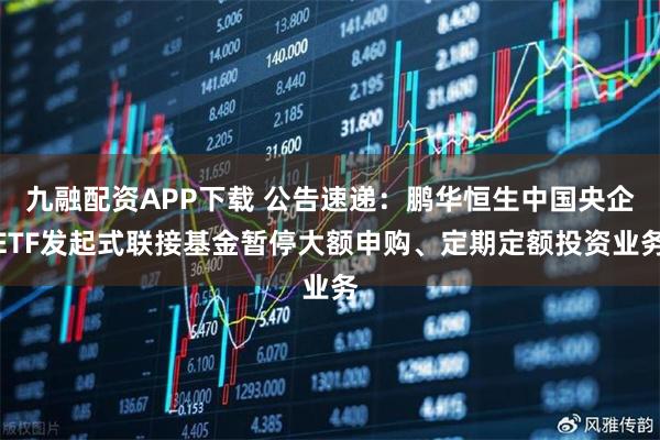 九融配资APP下载 公告速递：鹏华恒生中国央企ETF发起式联接基金暂停大额申购、定期定额投资业务