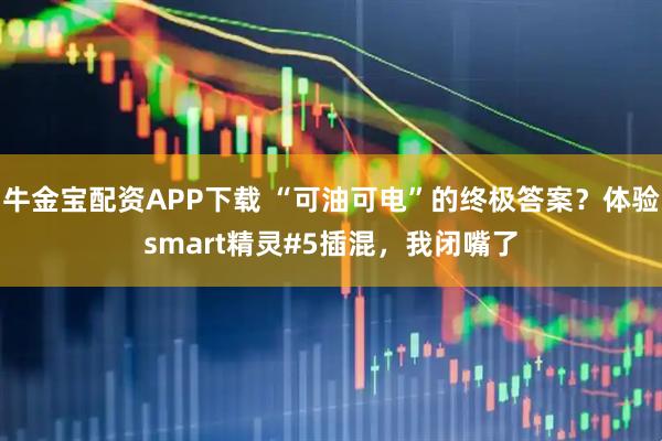 牛金宝配资APP下载 “可油可电”的终极答案？体验smart精灵#5插混，我闭嘴了