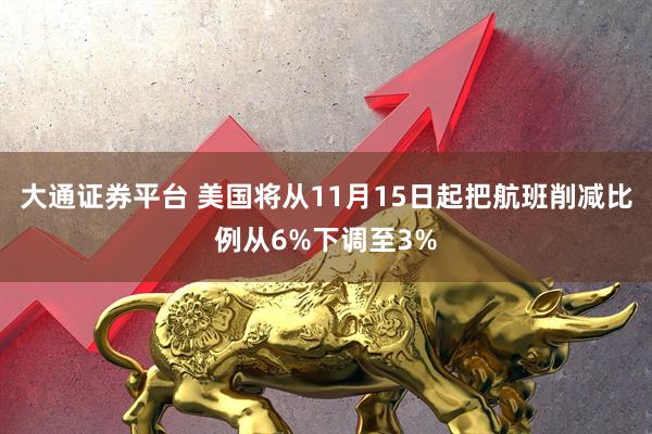 大通证券平台 美国将从11月15日起把航班削减比例从6%下调至3%